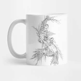 Flowers and Sparrows Mug